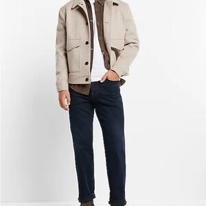 Express Mens Slim Straight Dark Wash Jeans